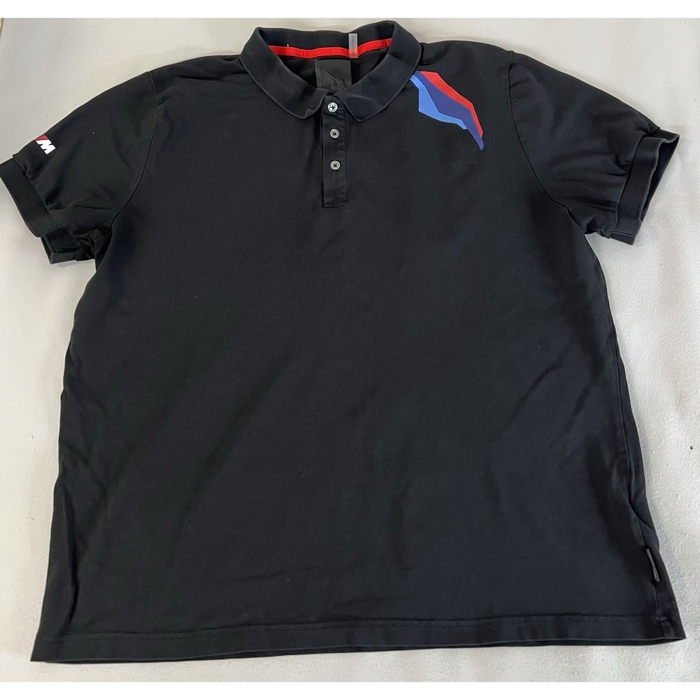 BMW Motorrad Motorsport Men's Polo Shirt Black Sz XXL